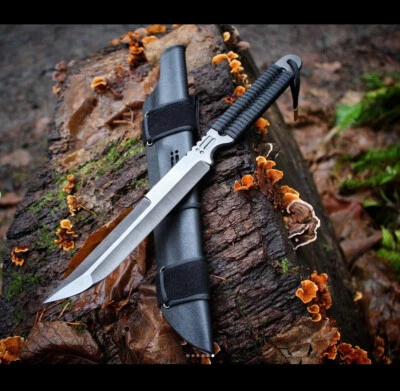 integrity implements AF1 Traiba Swedge 5160 custom hollowgrind handmade knife - Image 1 of 4