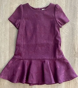 KATE SPADE New York Drop Waist Dress 98 3Y Midnight Wine Floral Jacquard NWT - Picture 1 of 6
