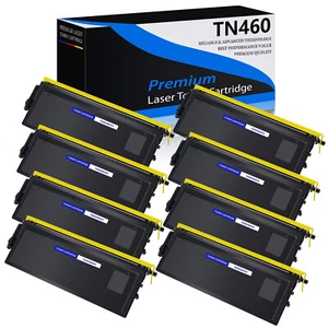 8PK High Yield Black Toner Cartridge For Brother TN-460 HL-1030 HL-1230 HL-1250 - Picture 1 of 24