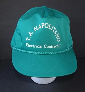 T. A. Napolitano Electrical Contractor Hat South Portland, Maine Snapback Teal - Picture 1 of 10