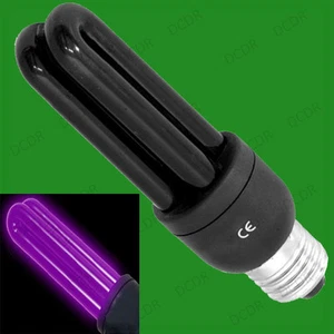 6x 20W UV Ultraviolet Blacklight Low Energy CFL Light Bulbs ES E27 Screw Lamps - Picture 1 of 1