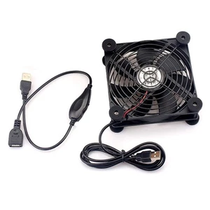 120mm USB Router Fan DC5V 12050 2000RPM Router Cooling Fan for Receiver DVR - Afbeelding 1 van 8