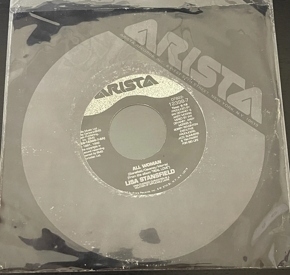 LISA STANSFIELD - ALL WOMAN / EVERYTHING WILL GET BETTER 45 7" JUKEBOX SINGLE VG - Image 1 of 1