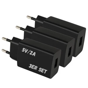 Lot 3 Pièces Alimentation USB Chargeur 2A 5V 10W Prise USB-A Femelle - Photo 1/7