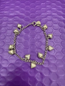 ⭐️Sterling Silver Dangling Hearts Bracelet - Picture 1 of 4