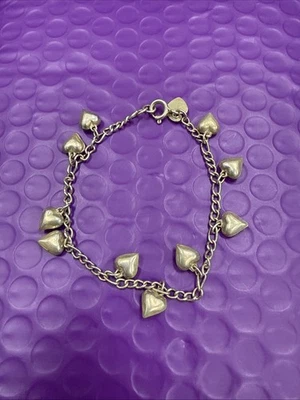 ⭐️Sterling Silver Dangling Hearts Bracelet - Image 1 of 4
