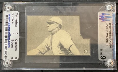 Tarjeta de béisbol vintage 1930 Whitman #10 Honus “Hans” Wagner - clasificación AAA - COMO NUEVA 9 Foto 1 de 4