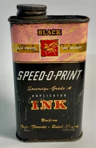 Vintage Uniform Speed-O-Print Sovereign Grade A Duplicator Ink Tin Can - Picture 1 of 6