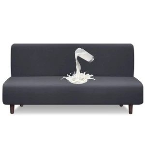 Water Repellent Futon Cover High Stretch Armless Sofa Covers Foldable Sofa Be... - Picture 1 of 7