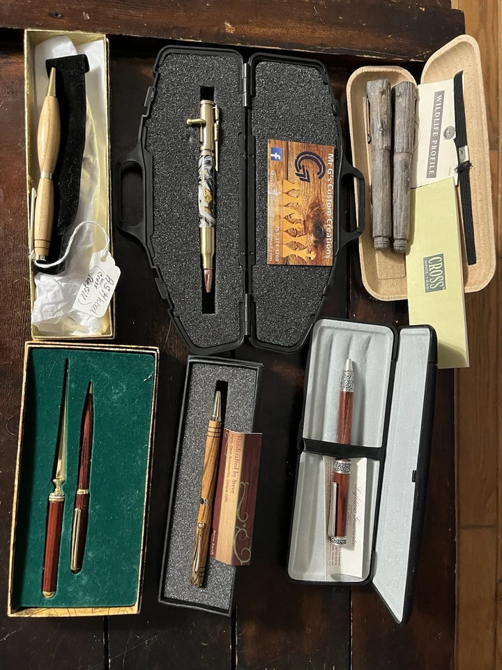 JUEGO DE BOLÍGRAFOS Y LÁPICES VINTAGE EN CAJA ORIGINAL Foto 1 de 1