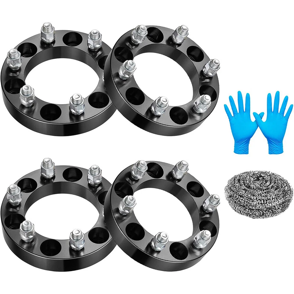 2pcs 2" 6 Lug Black Hub Wheel Spacers Adapters 6x135 Fits Ford F-150 Expedition