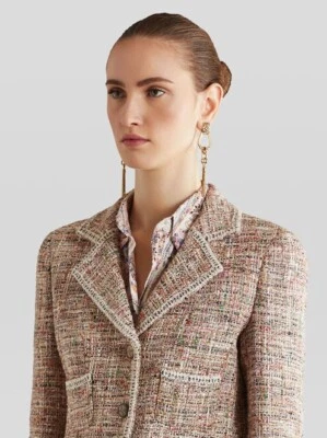 Nueva chaqueta Etro Boucle beige a medida talla 44 Foto 1 de 4
