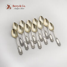 Ornate Baroque Coronado Demitasse Spoons Set 12 Gilt Bowls Watson Sterling