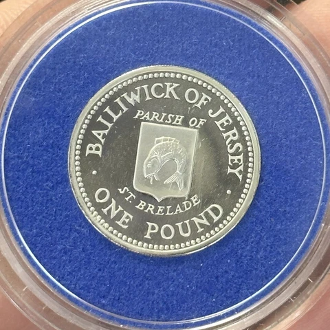 1984 UK £1 One Pound Coin | .925 PROOF SILVER Piedfort Royal Mint (LOOSE) Cover