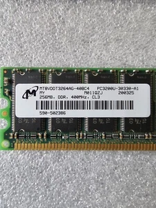 512MB 2x256MB PC-3200 DDR 400 MICRON MT8VDDT3264AG-40BC4 DDR1 PC3200 Memory - Picture 1 of 3