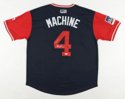 Camiseta de fin de semana de jugador firmada por Bradley Zimmer de los Indios Inscr. "Máquina" (JSA COA) Foto 1 de 4