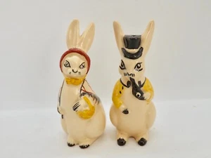 Wade Rare Mr and Mrs Rabbit S&P. George Wade Mold 1940's-1950's (Perfect) - Picture 1 of 6
