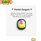 Pocket penguin cute animal gift, thinking ofyou, letterbox hug, Fused Glass Xmas