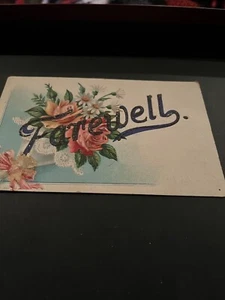 Geprägte Postkarte Abschiedsblumen unbespielt - Bild 1 von 6