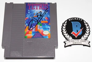 HENK ROGERS SIGNED TETRIS NINTENDO NES CARTRIDGE VIDEO GAME ICON BECKETT COA BAS - Picture 1 of 3