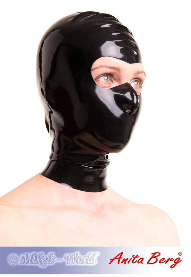 Anita Berg - Latex Zip-Kopfmaske With Open Eye Area IN Various Colours - Image 1 of 1