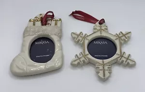 Mikasa Marco Fino China Adorno Conjunto Medias Copo de Nieve - Imagen 1 de 5