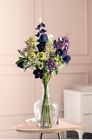 Next Floral Arrangement In Glass Vase Purple Rannunculus Large Faux Silk 2ft