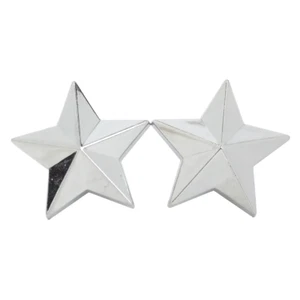 Trik Topz Bicycle Valve Caps (pair) - STAR - CHROME - Picture 1 of 1