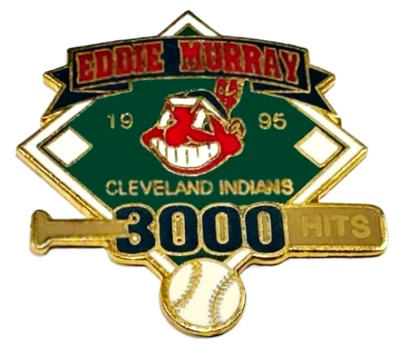 Indians Pin RARE Eddie Murray Hits Cleveland Indian Wahoo Commemorative MLB Pin - Image 1 of 2