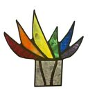 for Creative Acrylic Aloe Potted Plant Stained Glass Fake Agave Home Decora