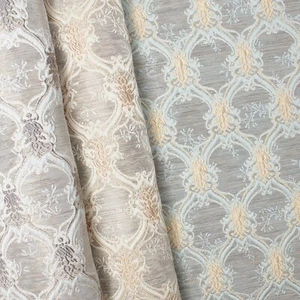 Trellis Geometric Extra Wide Two Tone Metallic 110" Heavyweight Jacquard Fabric - Picture 1 of 10