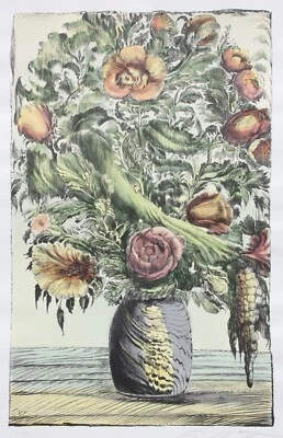 Ernst Fuchs (1930-2015), signierte Farblithographie, "Der Vogelstrauß", 1984 - Bild 1 von 4