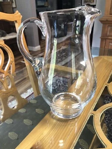 Blown Glass Pitcher – New Without Box 9.5" Tall Pinched Design - Picture 1 of 7