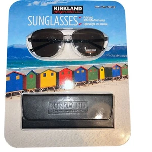 Kirkland Signature Sunglasses Polarized Aviator | Smoke Grey Lenses |  KS17 M50 - Picture 1 of 2