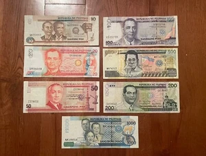PHILIPPINE 10-20-50-100-200-500-1000 Pesos, Banknote 1998-2012 - Picture 1 of 2