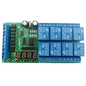Interruptor de control temporizador de retransmisión de tiempo de retransmisión de ciclo de 12 V 8 canales secuenciador de potencia motor PLC - Imagen 1 de 8