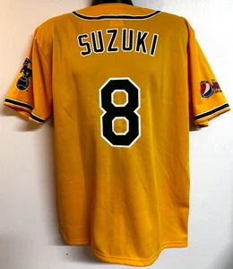 MLB Oakland Athletics A's #8 SUZUKI Matchup Jersey Men's SZ: L Yellow - Used - Picture 1 of 14