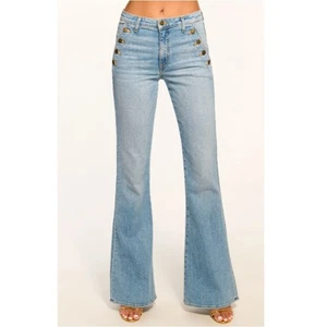 Ramy Brook Damen Light Wash Helena High-Rise Flare Jeans Gr. 28 - Bild 1 von 14