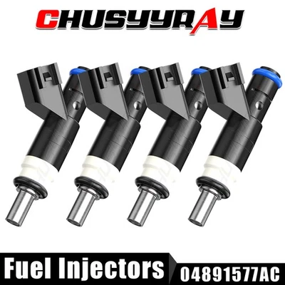 Inyectores de combustible X4 04891577AC NUEVOS PARA 2007-2010 Chrysler Sebring 2,4 L I4 Foto 1 de 4