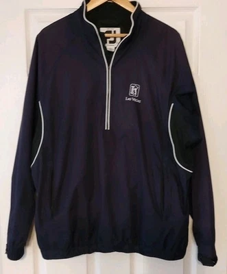 Men's Footjoy DryJoy Pullover 1/4 Zip Windbreaker Long Sleeve TPC Las Vegas - L - Image 1 of 4