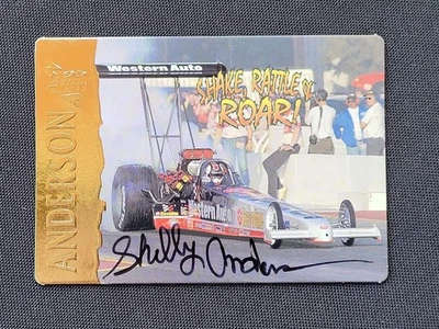 1995 Action Packed NHRA Shelly Anderson Signed Racing Card, 349/500 - Image 1 of 2