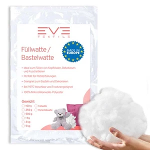 EVE Textile® Füllwatte Watte Bastelwatte Flauschig Polyester Füllmaterial DIY - Bild 1 von 8