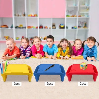 6 Stück Kinder Schoß Schreibtisch Tablett, Schoß Schreibtisch Tablett zum Schreiben Essen Spiel Klassenzimmer PP - Bild 1 von 4