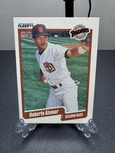 1990 Fleer Baseball #149 Roberto Alomar San Diego Padres MLB HOF STAR CASI NUEVO - Imagen 1 de 2