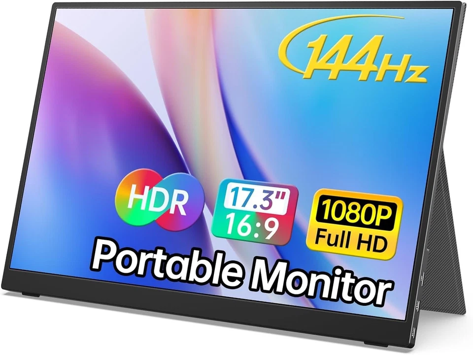 Monitor Portátil 14" 1200P / 17.3" FHD 144Hz USB-C HDMI IPS HDR Pantalla... Foto 1 de 1