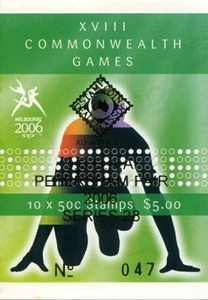 2006 XVIII Commonwealth Games - Stamp booklet Barcode 185855 SCDAA Overprint - Picture 1 of 3