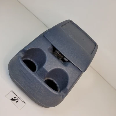 1992-1996 Ford F-150 Center Console Storage Cupholder Blue Gray FLAW OEM - Image 1 of 4