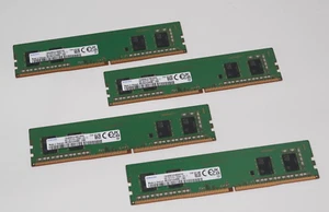Samsung 4 x 8GB DDR4 1Rx16 PC4-3200AA-U Desktop Memory UDIMM M378A1G44BB0-CWE - Picture 1 of 2
