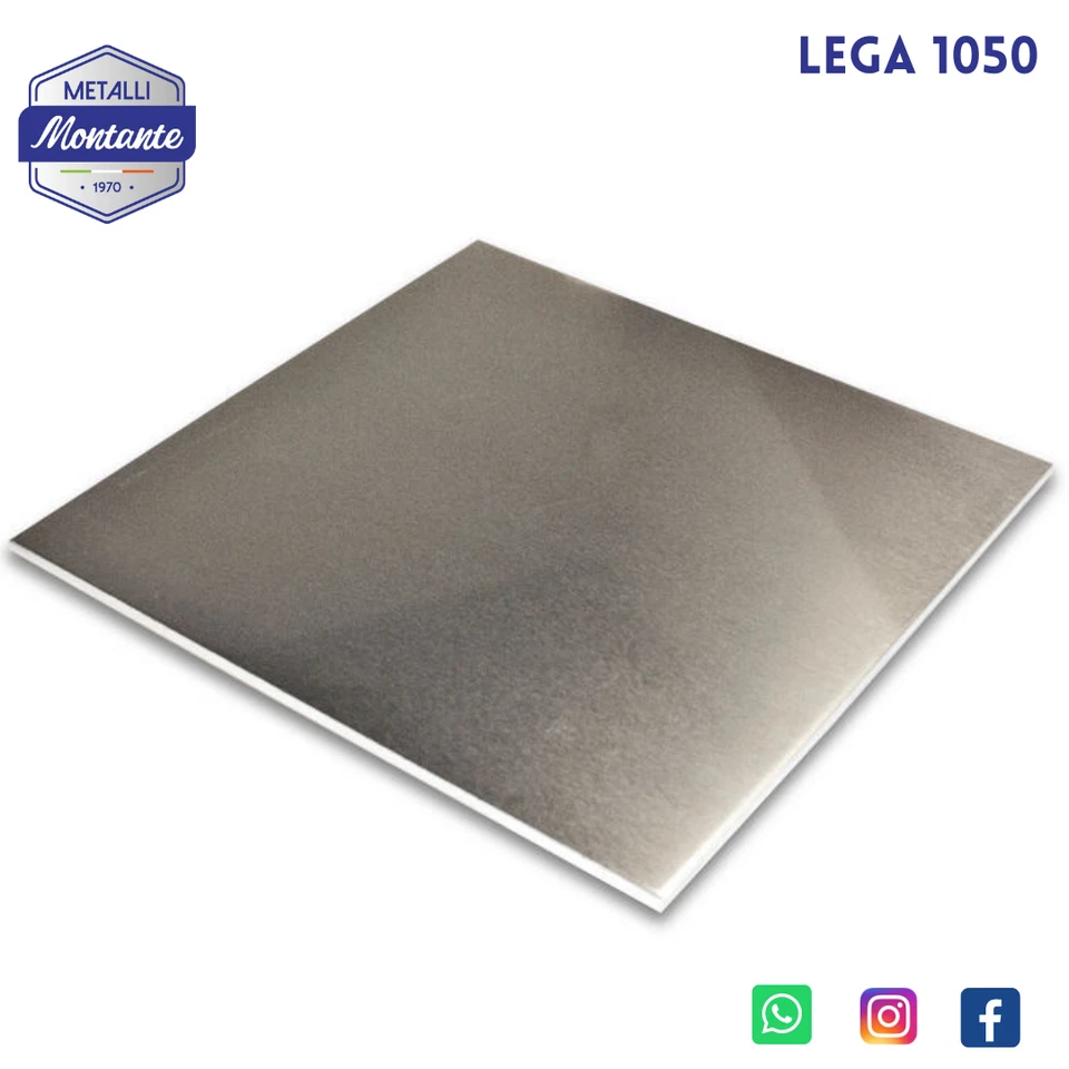 Lamiera in Alluminio Spessore mm 0,5-1-1,5-2-3-4-5-6mm Diverse Dimensioni Lastra - Immagine 1 di 1