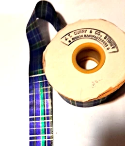 tartan metallic 40mm (1 3/4" ) sold by the meter J,T CURRY TARTAN - Picture 1 of 1